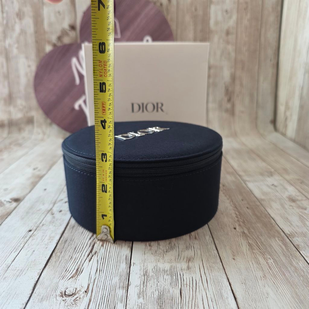 Women's Dior Navy Round Cosmetic Bag - Picture 6 of 8